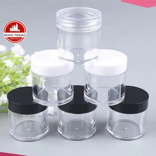 Combo 100 hủ nhựa 🏵️ hủ nhựa cao chiết mỹ phẩm thân trong 5g/10g dùng chiết kem, chiết bột, chiết mỹ phẩm du lịch