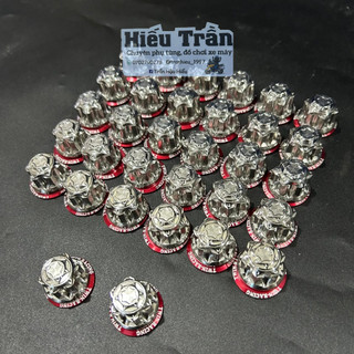 Tán bít salaya inox mẫu bông 10ly-12ly kèm long đền nhôm đỏ không rỉ sét ( giá 1 cái)