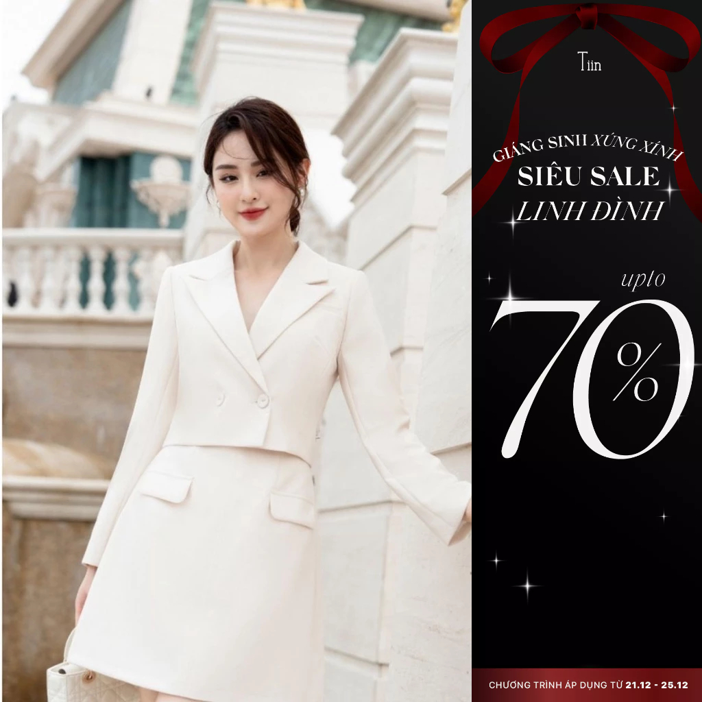 Áo vest lửng cổ ve cơi ngực TIINSTORE ADK865