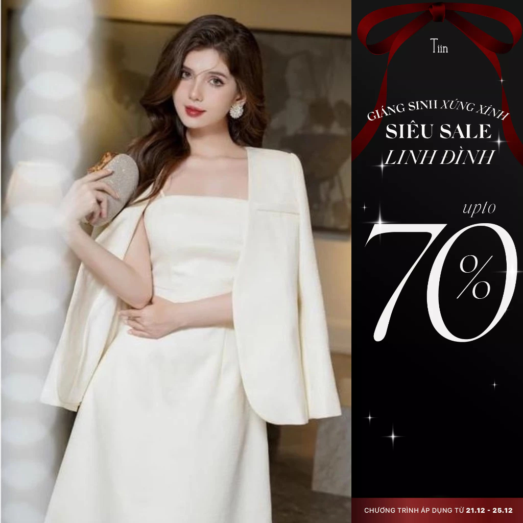 Áo Vest không cổ vạt tròn cao cấp sang trọng Tiin Store - ADK886