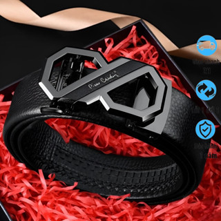 thắt lưng nam(tặng kèm hộp gỗ) dây nịt nam Pierre Cardin da bò nguyên tấm VIP08 khoá tự động