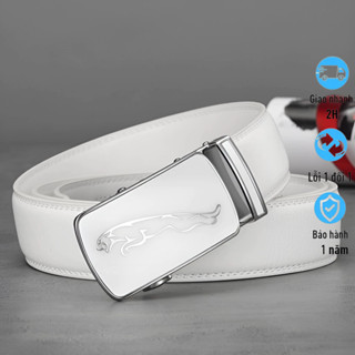 Thắt Lưng Nam, Dây Nịt Nam Da Bò Màu Trắng Khóa Tự Động Cao Cấp Cực Đẹp (Bảo Hành 12 tháng) - Mẫu Mới Nhất 2023
