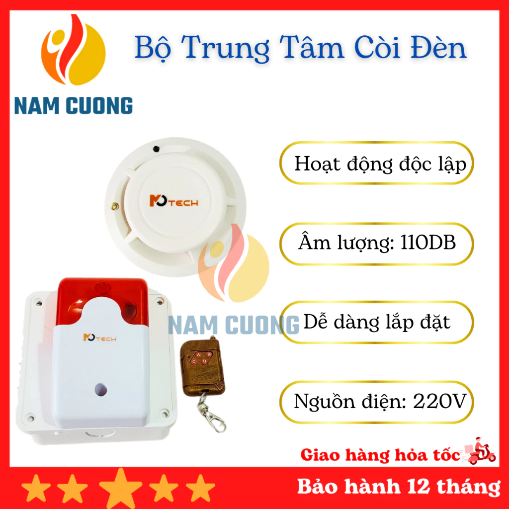 Bộ Còi Trung Tâm Báo Động, Báo Khói Không Dây Độc Lập