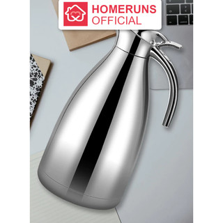 Bình inox Homeruns pha trà, pha cà phê, đựng nước giữ nhiệt cao cấp dung tích 2 lít
