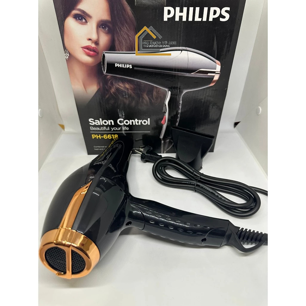 Máy sấy tóc công suất lớn, máy sấy tóc salon 2 chiều nóng lạnh PL PH 6618 công suất 3000W siêu khỏe chuyên dùng tạo kiểu