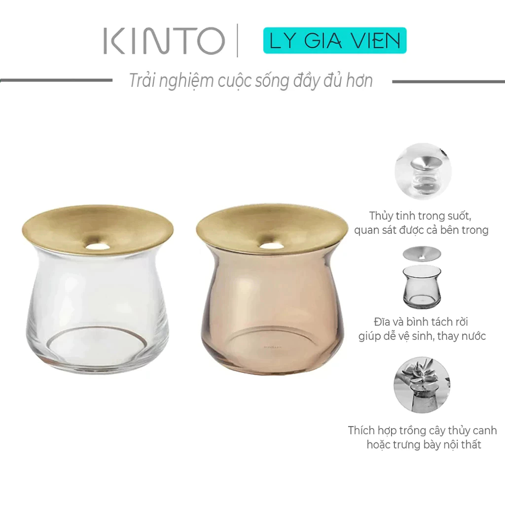 Lọ Cắm Hoa Trang Trí Cỡ Nhỏ Kinto Luna Vase