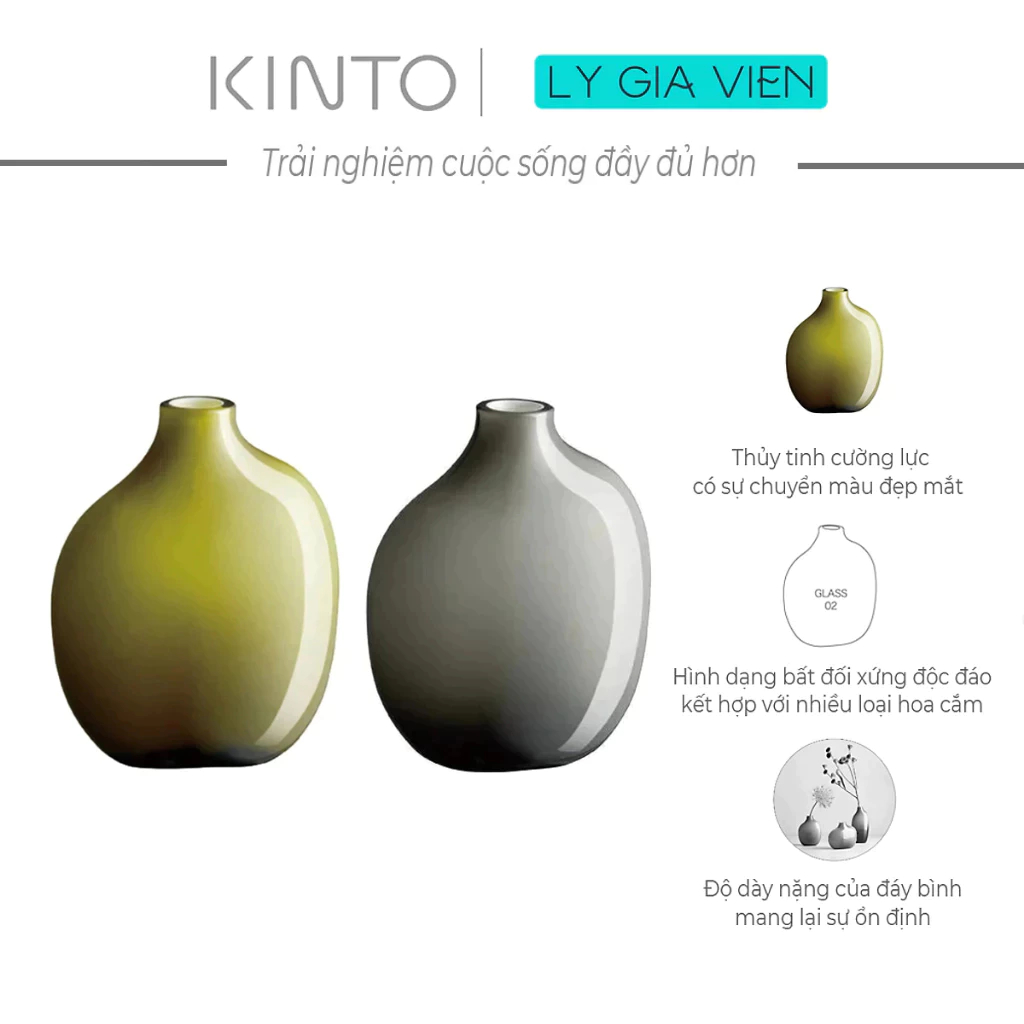Lọ Hoa Trưng Bày Kinto Sacco Vase Glass 02
