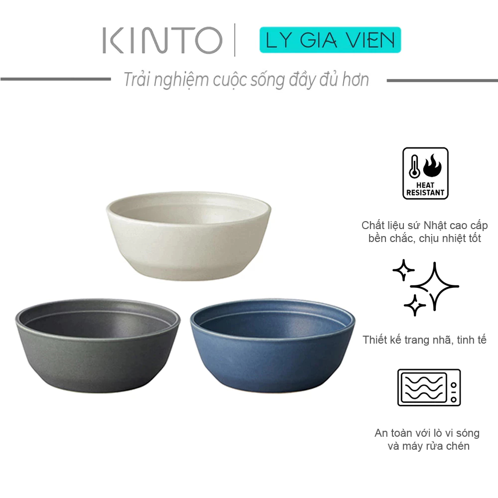 Bát Sứ Tráng Men Nhật Kinto Fog Bowl 145mm