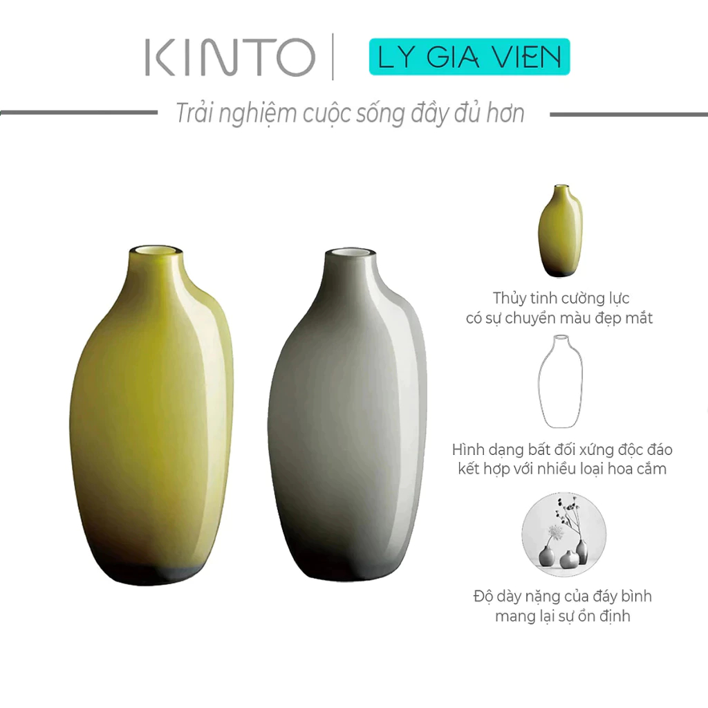 Lọ Hoa Nghệ Thuật Kinto Sacco Vase Glass 03