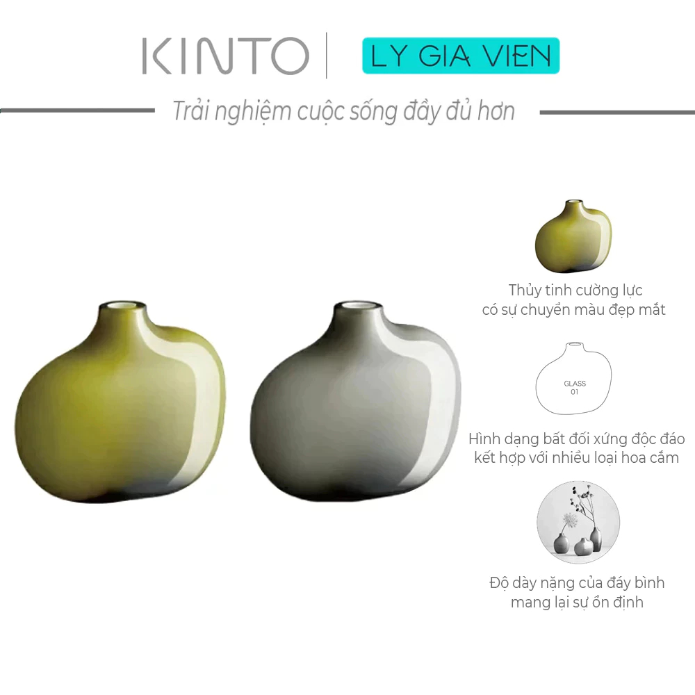 Bình Hoa Nghệ Thuật Kinto Sacco Vase Glass 01