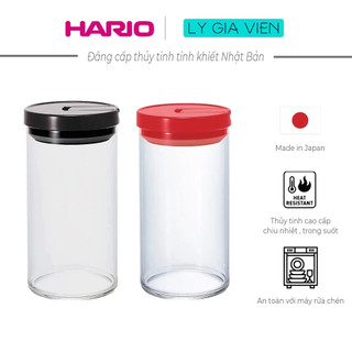 Bình Thủy Tinh Hình Ống Giữ Hạt Cà Phê Hario Glass Canister L