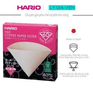 Túi Giấy Lọc Cà Phê Drip V60 Hario Coffee Paper Filter Loại 2 Ly (Pha từ 1-4 tách cà phê)