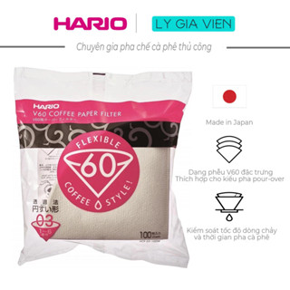 Túi Giấy Lọc Cà Phê Drip V60 Hario Coffee Paper Filter Loại 3 Ly (Pha từ 1-6 tách cà phê)
