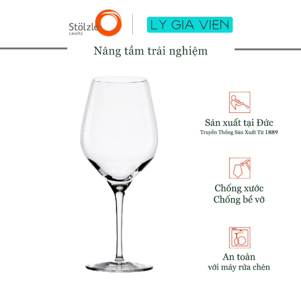 Ly Vang Đỏ Stolzle Lausitz Exquisit Red Wine Glass Dung Tích 480ml - Hình Dáng Cổ Điển