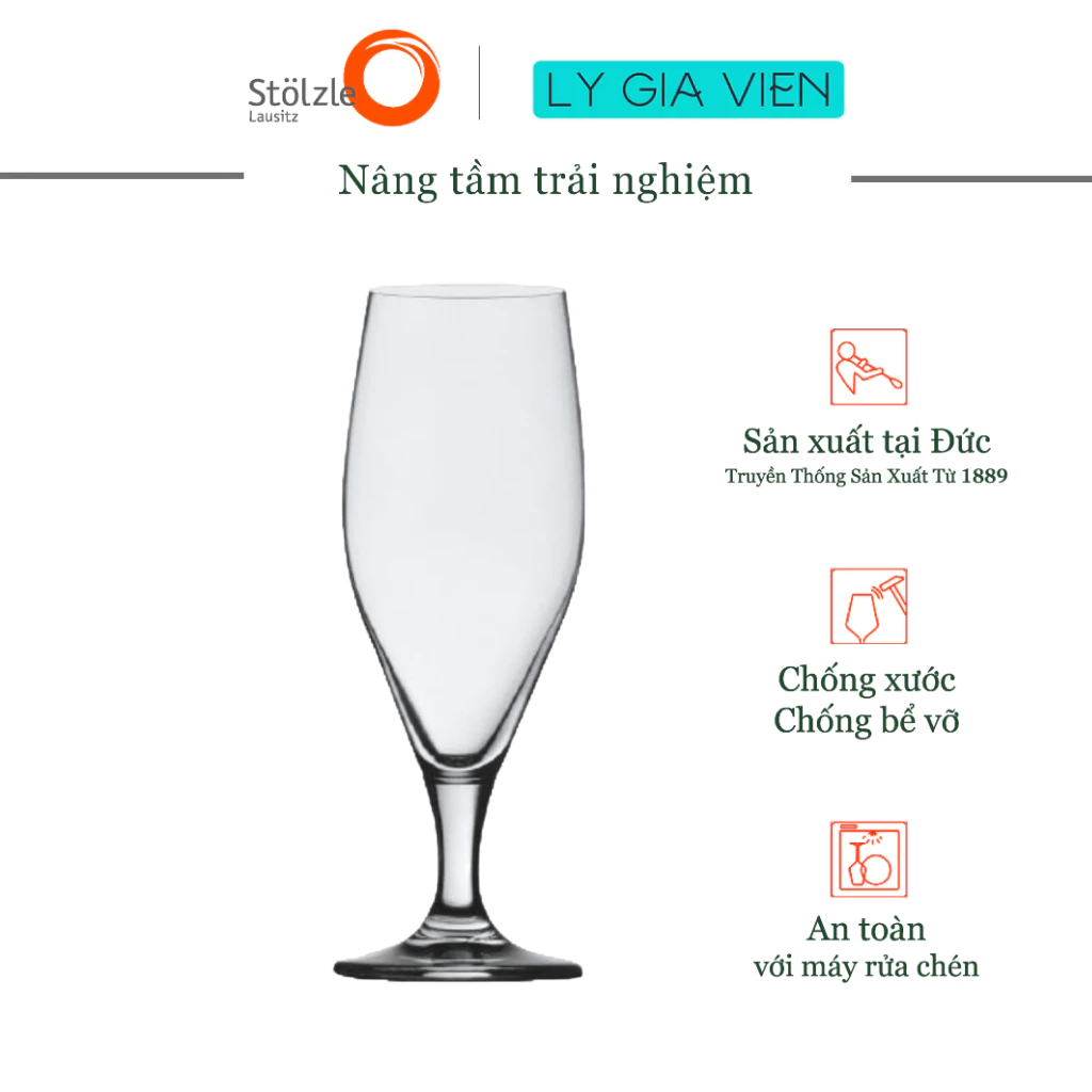 Ly Uống Bia Stolzle Lausitz Iserlohn Beer Glass - An Toàn Với Máy Rửa Chén