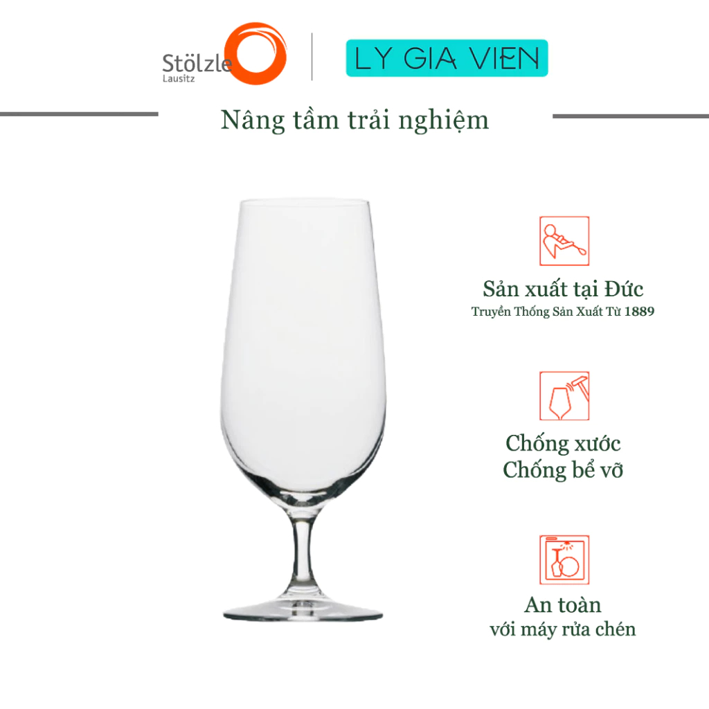 Cốc Bia Pha Lê Cao Cấp Stolzle Lausitz Grand Cuvée Beer Glass - Thiết Kế Tinh Xảo