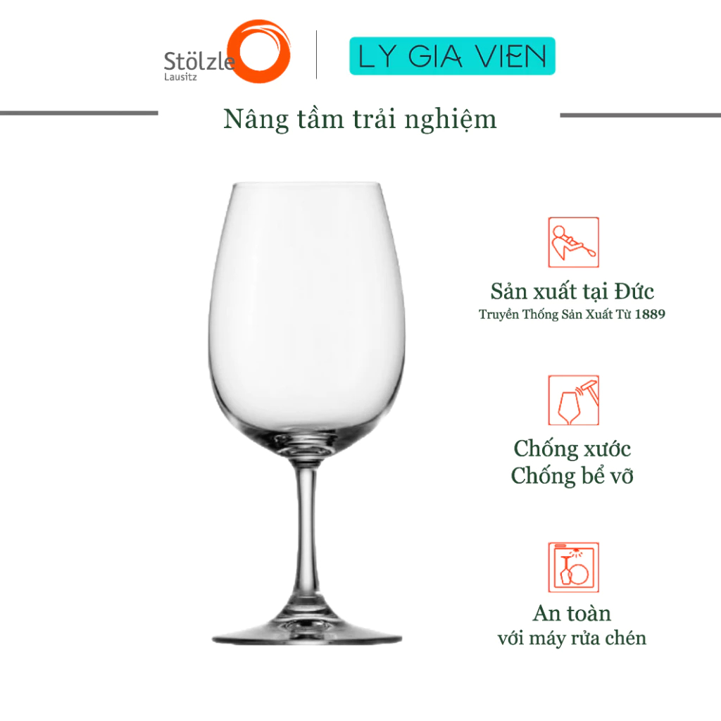 Ly Vang Thuộc Bộ Sưu Tập WEINLAND Stolzle Lausitz Wine Country White Wine Glass 350ml - Chiếc Ly Trong Suốt, Thanh Lịch