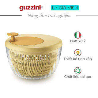 Rổ Quay Vắt Rau Có Nắp Đậy Guzzini Spin & Store Salad Spinner with Lid 26cm - Rửa & Làm Khô Salad Nhanh Chóng