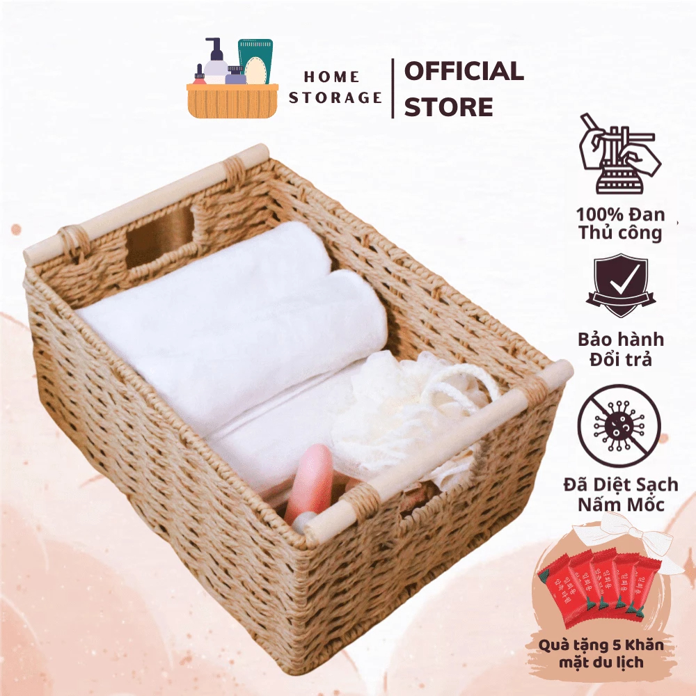 Giỏ Mây Đựng Đồ Spa, Phòng Tắm Homestay, Resort, Khách sạn Home Storage