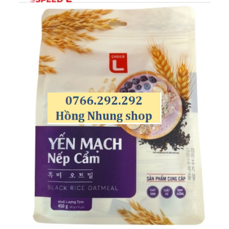 (Date luôn mới nhất )Yến Mạch Nếp Cẩm Choice L Túi 450G (15 Gói x 30G)