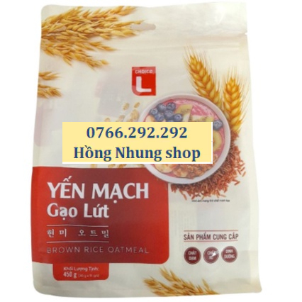 (DATE T7/2024) Yến Mạch Gạo Lứt Choice L Túi 450G (15 Gói x 30G)