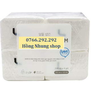 Hàng lotte #giay an khăn ăn tiết kiệm choice l 200 tờ 4 gói