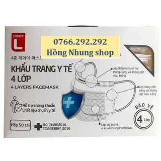Khẩu trang y tế 4 lớp hộp 50 cái