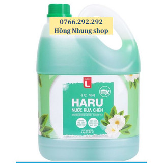 Nước rửa chén haru hương trà xanh choice l chai 4kg