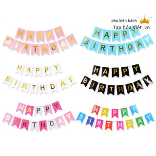 Dây Cờ Treo Chữ happy birthday Ánh kim trang trí sinh nhật dài 3M, trang trí tiệc
