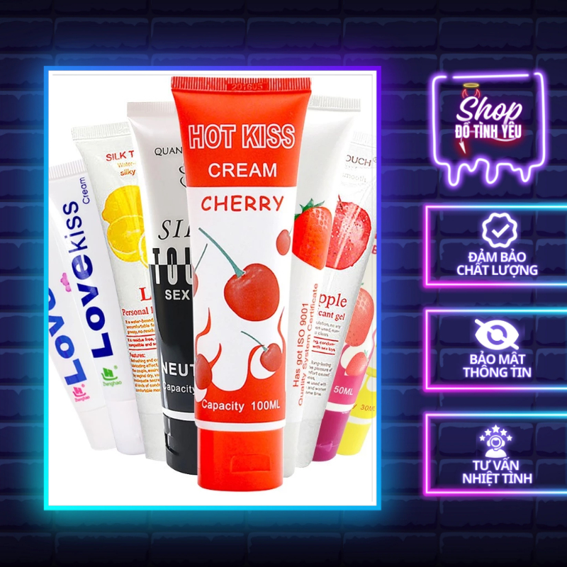 Gel Bôi Trơn Love Kiss, Hot Kiss, Silk Touch Hương Trái Cây