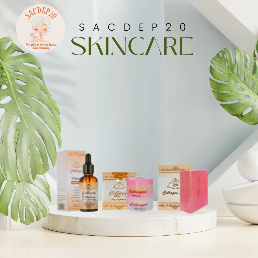 Bộ kem nám Collagen Plus Vit E 701 + serum