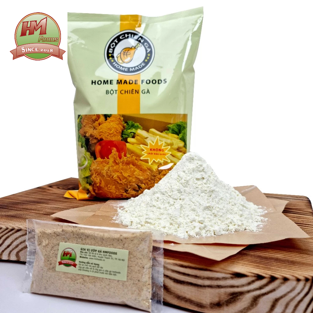 BỘT CHIÊN GÀ HOME MADE FOODS Gói 1kg được tăng Gia Vị Ướp được 5Kg gà