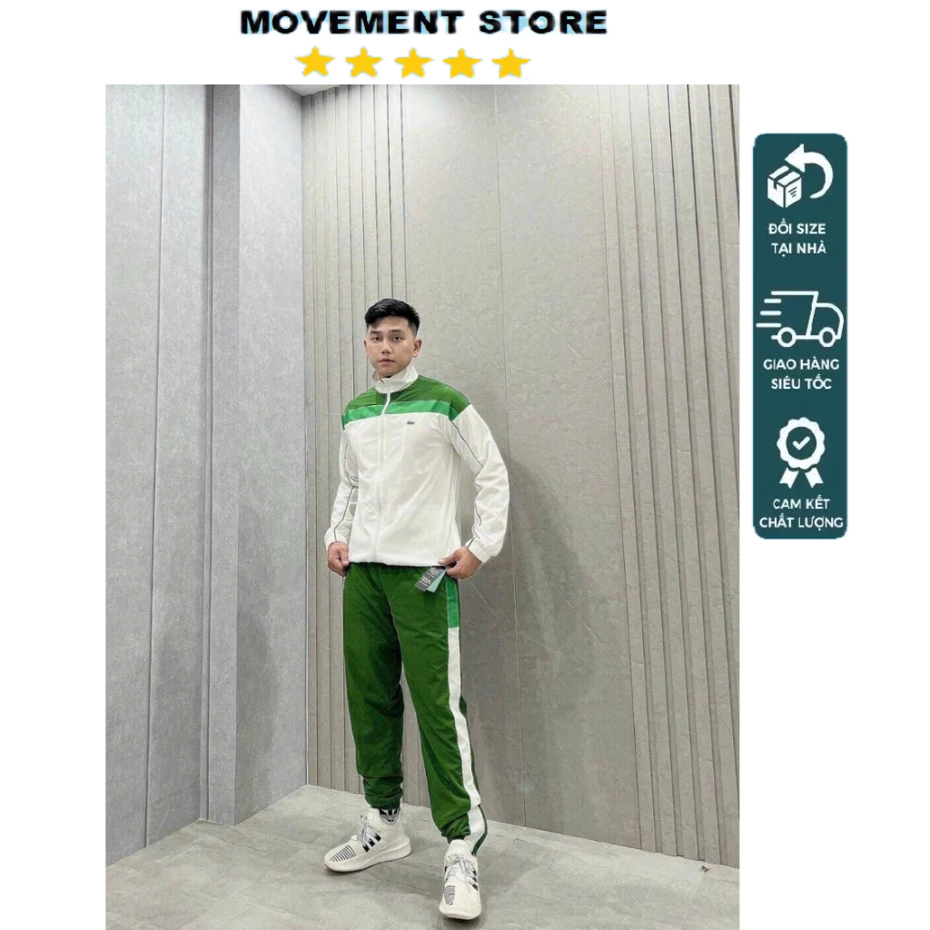 Bộ thể thao nam lacoste chất gió lót lưới cao cấp  Hàng loại 1,form chuẩn,thời trang nam cao cấp