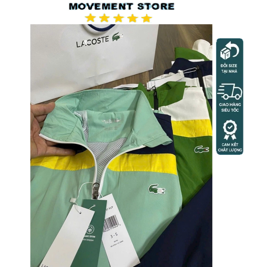 Bộ thể thao nam lacoste chất gió lót lưới cao cấp  Hàng loại 1,form chuẩn,thời trang nam cao cấp