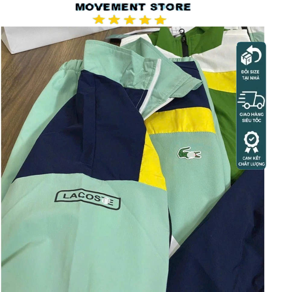 Bộ thể thao nam lacoste chất gió lót lưới cao cấp  Hàng loại 1,form chuẩn,thời trang nam cao cấp