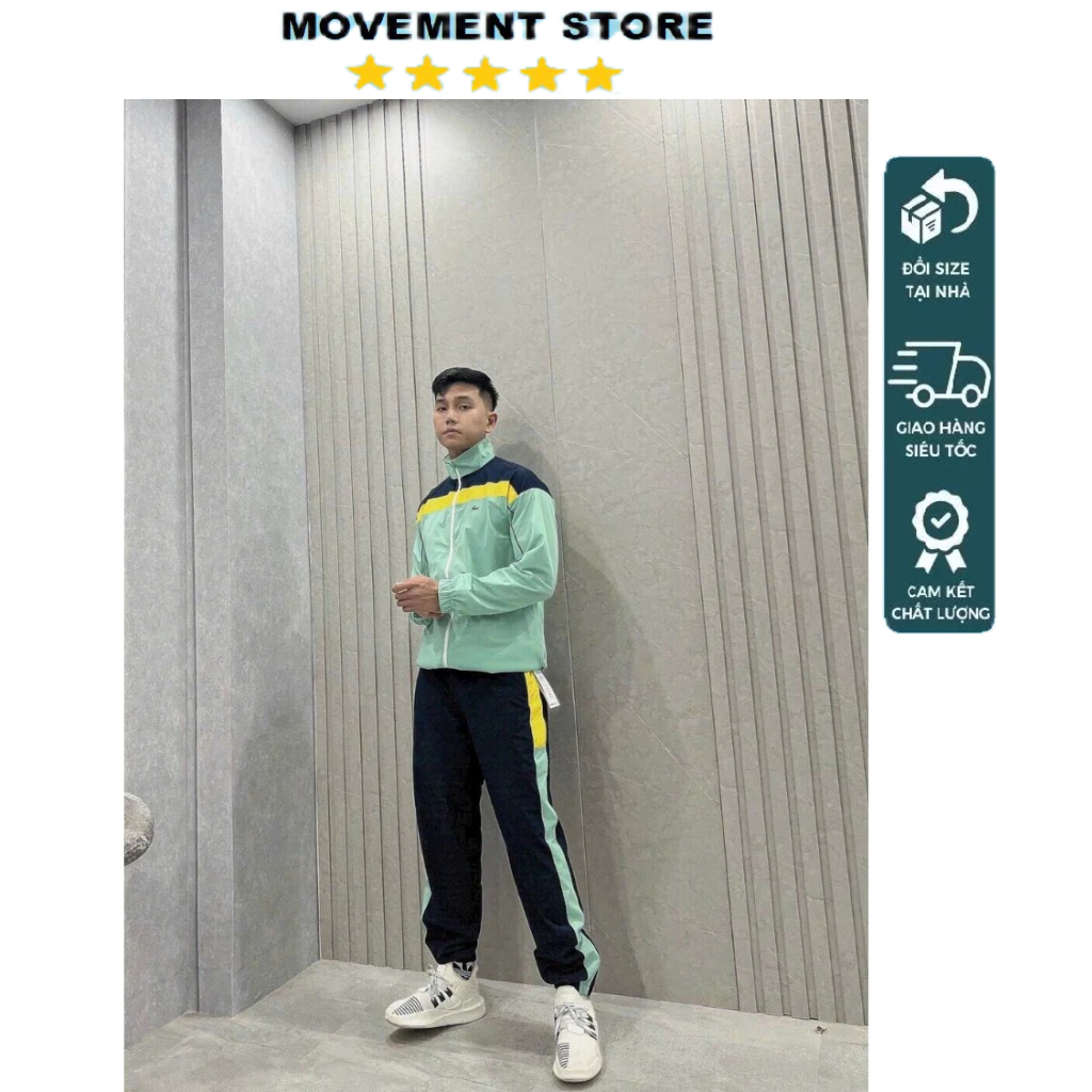 Bộ thể thao nam lacoste chất gió lót lưới cao cấp  Hàng loại 1,form chuẩn,thời trang nam cao cấp