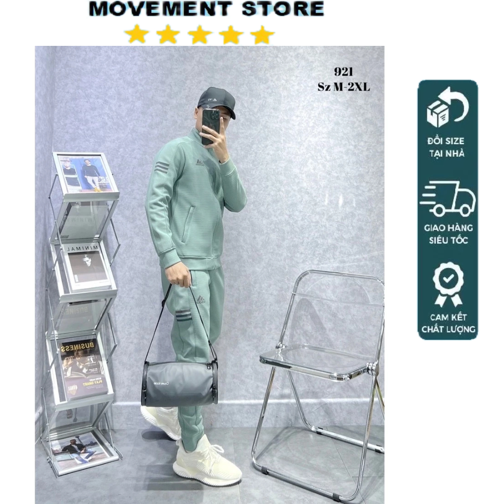 Bộ quần áo thể thao nam Adidas mùa đông cao cấp  Hàng loại 1 Bộ thu đông nam mặc nhà dài tay dày dặn