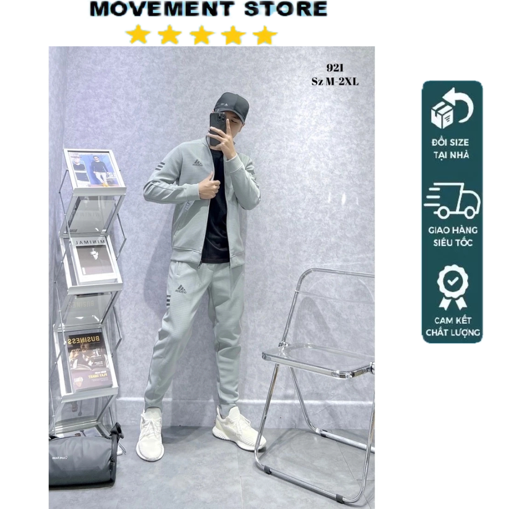 Bộ quần áo thể thao nam Adidas mùa đông cao cấp  Hàng loại 1 Bộ thu đông nam mặc nhà dài tay dày dặn