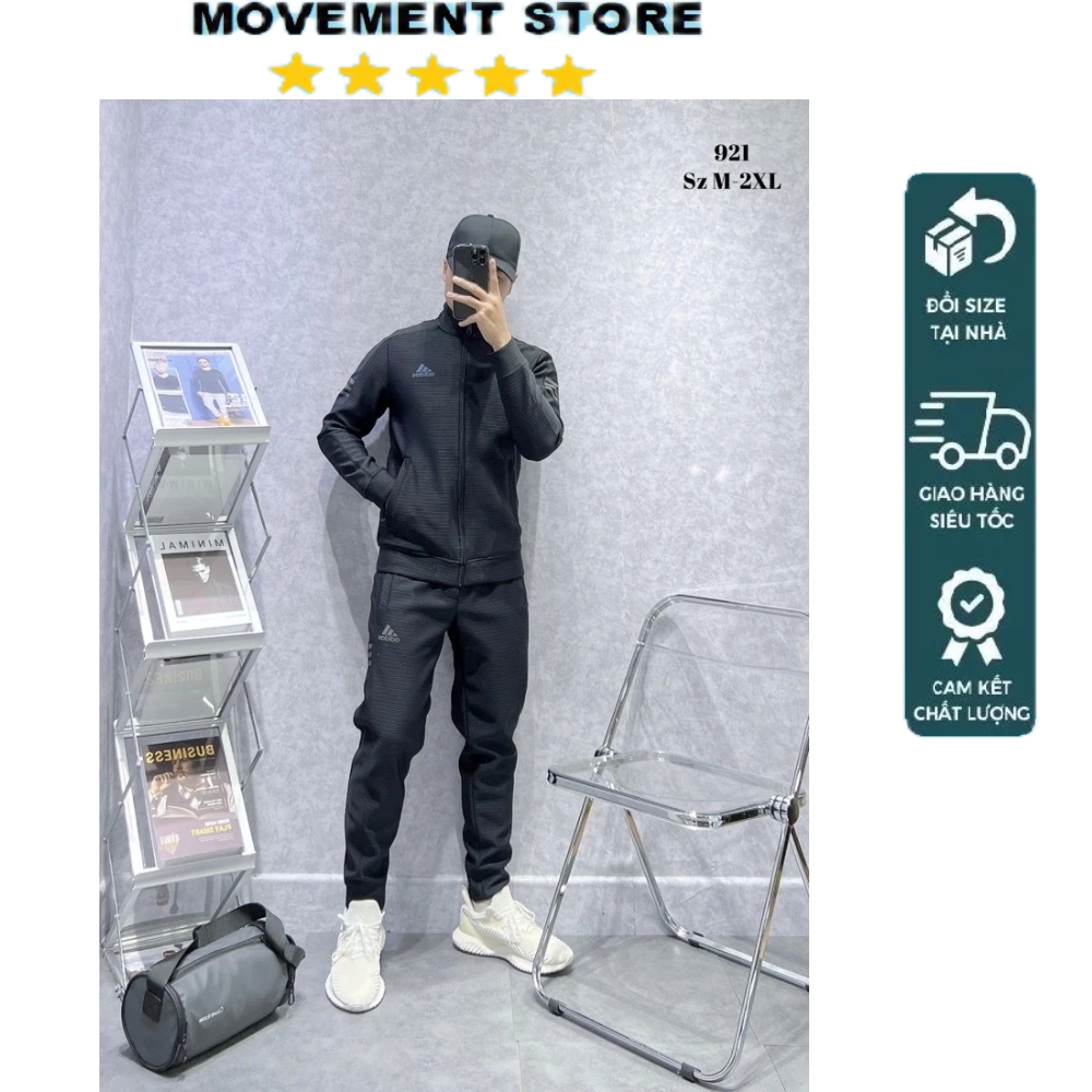 Bộ quần áo thể thao nam Adidas mùa đông cao cấp  Hàng loại 1 Bộ thu đông nam mặc nhà dài tay dày dặn