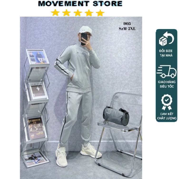 Bộ quần áo thể thao nam Lacoste nỉ cao cấp mùa đông  Hàng loại 1 Bộ thu đông nam mặc nhà dài tay dày dặn