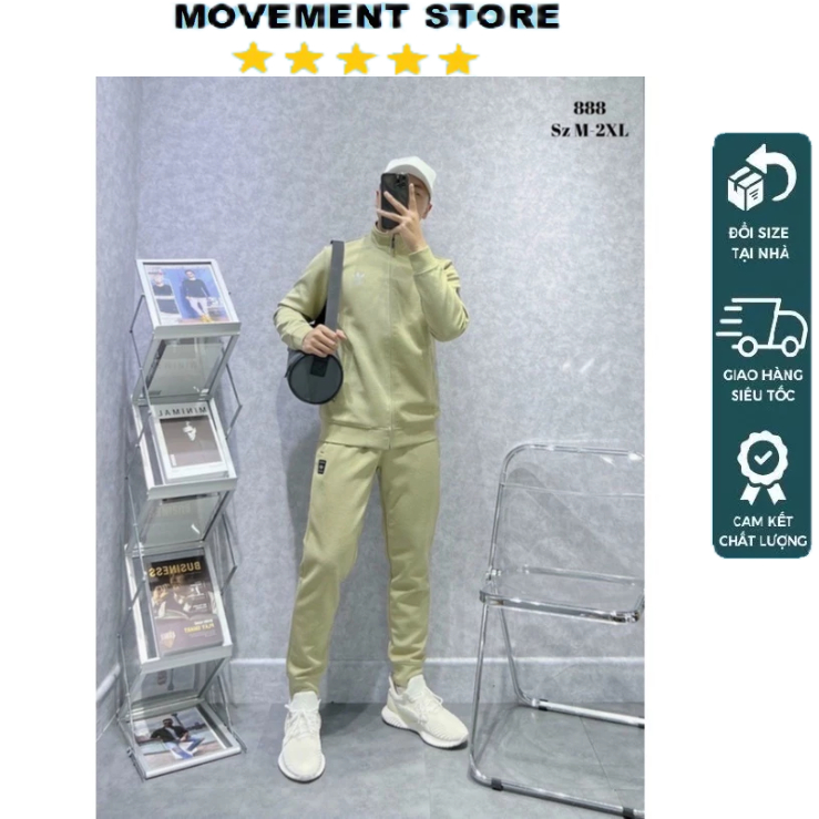 Bộ quần áo thể thao nam Adidas nỉ mùa đông cao cấp  Hàng loại 1 Bộ thu đông nam mặc nhà dài tay dày dặn