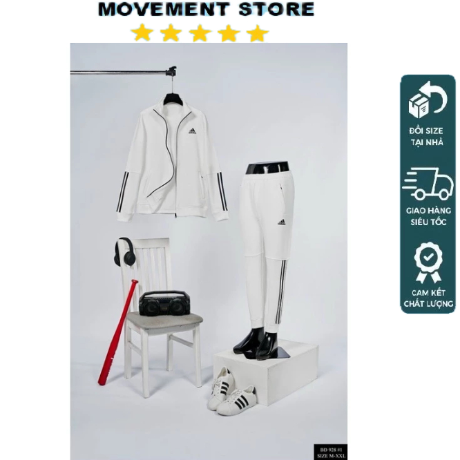 Bộ quần áo thể thao nam Adidas nỉ cao cấp mùa đông  Hàng loại 1 Bộ thu đông nam mặc nhà dài tay dày dặn