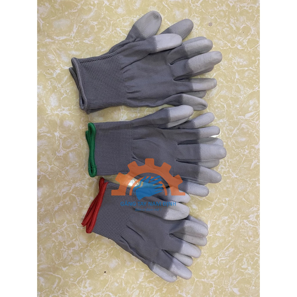 5 Đôi Găng Tay Phủ PU Đầu Ngón ESD Giá Rẻ - Màu Xám