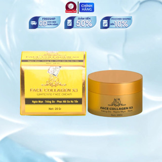 Kem Face Collagen X3 Đông Anh dưỡng trắng, ngừa mụn, mờ nám tàn nhang giúp da cặng mướt