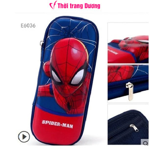 HB95015 Xả kho Hộp bút hoạt hình elsa spiderman người nhện cho bé hàng nhập