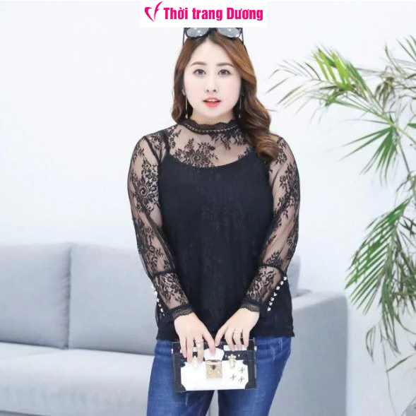 AM1028 Áo ren nữ dài tay kèm áo hai dây big size cao cấp hàng nhập