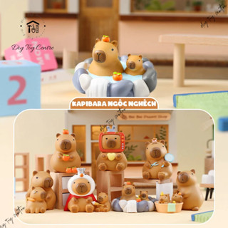 Sưu tầm quà tặng, đồ chơi mô hình BLIND BOX tượng mô hình capybara mini cute KAPIBARA NGỐC NGHẾCH