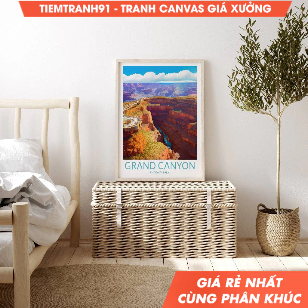 Tranh treo tường, Grand Canyon Travel, Grand Canyon Poster, National Parks Wall Art, National Parks 