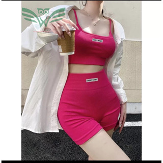 Set Bộ Tập Gym Yoga Erobic Co Dãn Đa Chiều Dây Đan Lưng Tôn Dáng Siêu 995