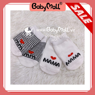 Set 2 tất PAPAMAMA sơ sinh 0-3 tháng 3798
